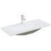 Lavabo encastré avec robinet 91x39x18 cm Céramique Blanc - Photo n°1