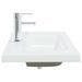 Lavabo encastré avec robinet 91x39x18 cm Céramique Blanc - Photo n°4