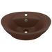 Lavabo ovale à trop-plein Marron foncé mat 58,5x39 cm Céramique - Photo n°2