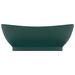 Lavabo ovale à trop-plein Vert foncé mat 58,5x39 cm Céramique - Photo n°3