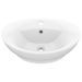 Lavabo ovale de luxe à trop-plein Blanc mat 58,5x39cm Céramique - Photo n°2