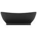 Lavabo ovale de luxe à trop-plein Noir mat 58,5x39 cm Céramique - Photo n°3