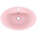 Lavabo ovale de luxe à trop-plein Rose mat 58,5x39 cm Céramique - Photo n°4