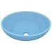 Lavabo ovale de luxe Bleu clair mat 40x33 cm Céramique - Photo n°1