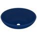 Lavabo ovale de luxe Bleu foncé mat 40x33 cm Céramique - Photo n°1