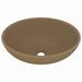 Lavabo ovale de luxe Crème mat 40x33 cm Céramique - Photo n°1
