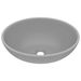 Lavabo ovale de luxe Gris clair mat 40x33 cm Céramique - Photo n°1