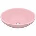 Lavabo ovale de luxe Rose mat 40x33 cm Céramique - Photo n°1