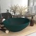 Lavabo ovale de luxe Vert foncé mat 40x33 cm Céramique - Photo n°1
