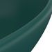 Lavabo ovale de luxe Vert foncé mat 40x33 cm Céramique - Photo n°5