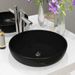 Lavabo rond Céramique Noir 42 x 12 cm - Photo n°1