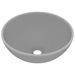 Lavabo rond de luxe de salle Gris clair mat 32,5x14cm Céramique - Photo n°1
