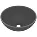 Lavabo rond de luxe de salle Gris foncé mat 32,5x14cm Céramique - Photo n°1