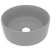 Lavabo rond de luxe Gris clair mat 40x15 cm Céramique 2 - Photo n°1