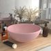 Lavabo rond de salle de bain Rose mat 32,5x14 cm Céramique - Photo n°1