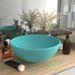 Lavabo rond de salle de bain Vert clair mat 32,5x14cm Céramique - Photo n°2