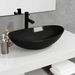 Lavabo Verre trempé 54,5x35x15,5 cm Noir - Photo n°1