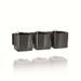 LECHUZA 3 pcs Jardinières Green Wall Home Kit Anthracite brillant - Photo n°1