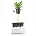 LECHUZA Jardinière CUBE Glossy Triple ALL-IN-ONE Blanc brillant - Photo n°6