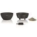 LECHUZA Jardinière CUBETO Stone 30 ALL-IN-ONE noir graphite 13832 - Photo n°2