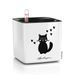 LECHUZA Jardinière de table CUBE Glossy CAT 14 ALL-IN-ONE Blanc - Photo n°1