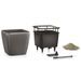 LECHUZA Jardinière QUADRO LS 43 ALL-IN-ONE charbon 16183 - Photo n°2