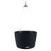 LECHUZA Jardinière suspendue NIDO Cottage 35 ALL-IN-ONE Noir graphite - Photo n°1