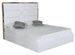 Lit 140x190 cm avec coffre de rangement et tête de lit simili blanc et laiton Delhie - Photo n°1
