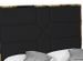 Lit 180x200 cm avec coffre de rangement et tête de lit simili cuir noir Delhie - Photo n°3