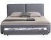 Lit adulte 180x200 cm avec tiroir et sommier tissu gris Frolle - Photo n°1