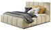 Lit adulte avec coffre de rangement Vika – Simili cuir capitonné - Photo n°1