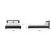 Lit adulte KANSAS 140 x 190 cm - Simili noir - Bande LED - Sommier inclus - Photo n°4