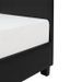Lit adulte KANSAS 140 x 190 cm - Simili noir - Bande LED - Sommier inclus - Photo n°6