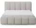 Lit adulte VIKA en simili cuir capitonné – Design élégant - Photo n°1