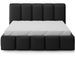 Lit adulte VIKA en simili cuir capitonné – Design élégant - Photo n°1