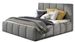 Lit adulte Vika – Tissu capitonné - Photo n°1
