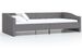 Lit avec éclairage USB Gris clair Tissu 90x200 cm 3 - Photo n°1