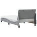 Lit avec matelas gris clair 100x200 cm tissu - Photo n°7