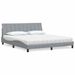 Lit avec matelas gris clair 180x200 cm tissu - Photo n°1