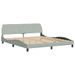 Lit avec matelas gris clair 180x200 cm velours - Photo n°4