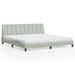 Lit avec matelas gris clair 200x200 cm velours - Photo n°1