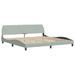 Lit avec matelas gris clair 200x200 cm velours - Photo n°4