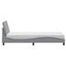 Lit avec matelas gris clair 80x200 cm tissu - Photo n°6