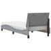 Lit avec matelas gris clair 80x200 cm tissu - Photo n°7