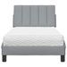 Lit avec matelas gris clair 90x190 cm tissu - Photo n°5