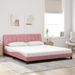 Lit avec matelas rose 180x200 cm velours - Photo n°3