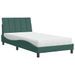 Lit avec matelas vert foncé 100x200 cm velours - Photo n°2