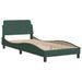 Lit avec matelas vert foncé 90x190 cm velours - Photo n°4