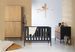 Lit bébé 60x120 cm bois anthracite et pieds métal noir Vania - Photo n°5