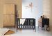 Lit bébé évolutif 70x140 cm bois anthracite et pieds métal noir Vania - Photo n°4